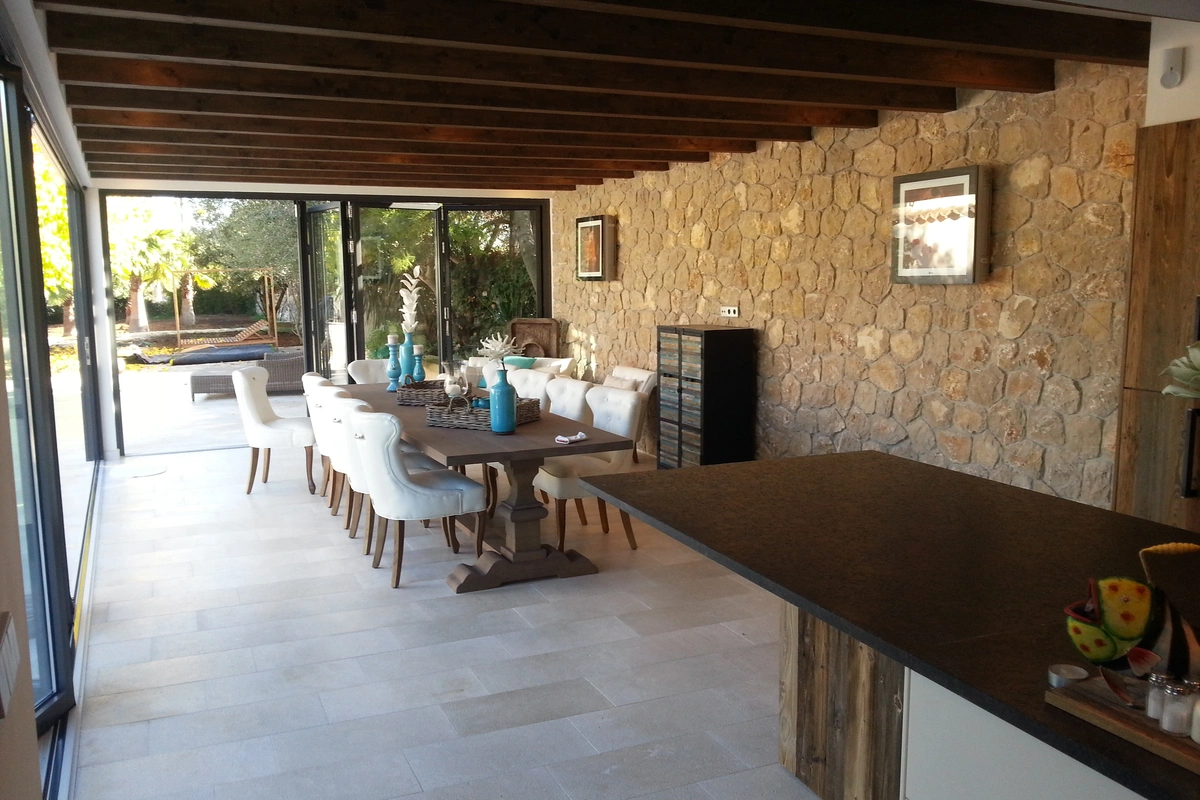 Architect Mallorca finca rustica complete renovation extension dining area, Es Raiguer 2